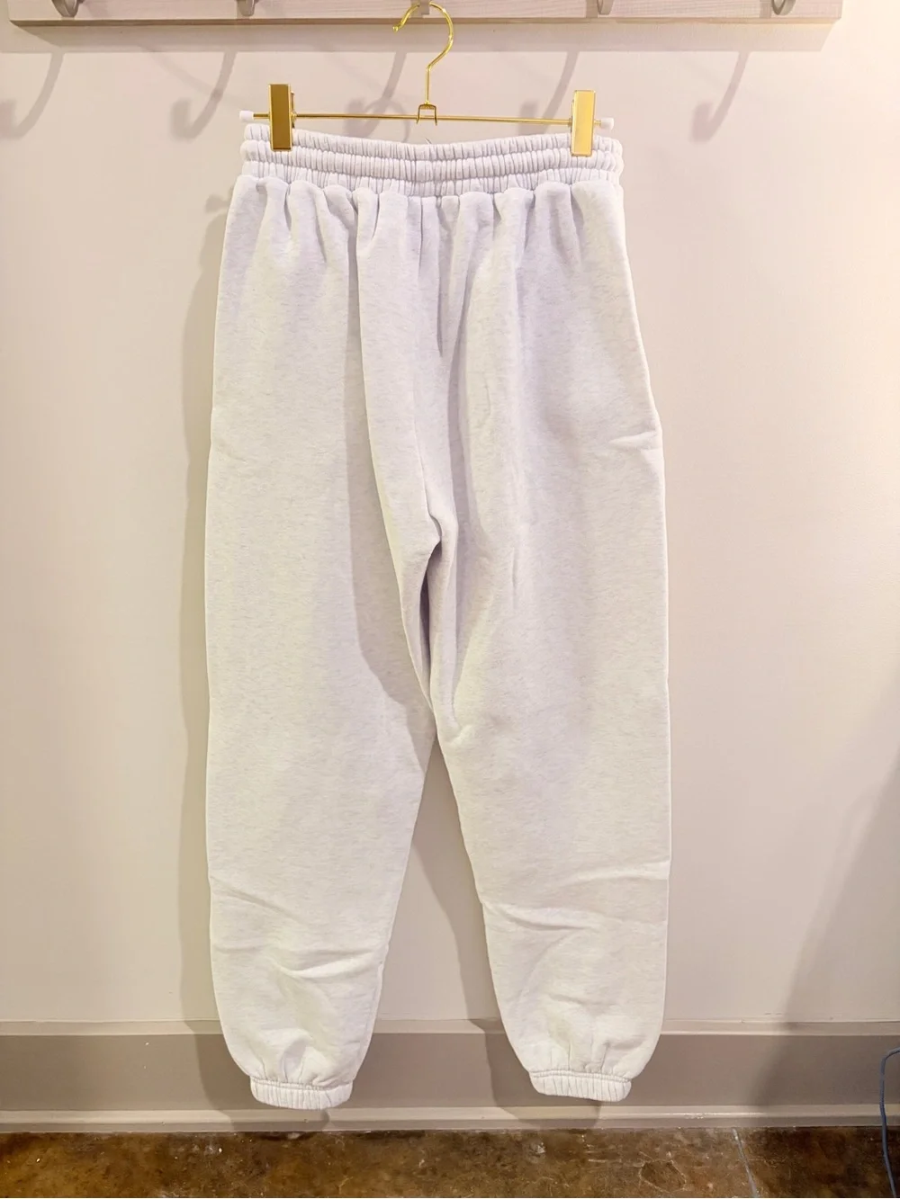 White Fox Boutique Light Heather Gray Hoodie & Jogger Pajama Set with Pink Logo